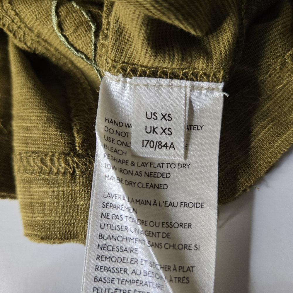 Free People Women's XS Olive Moss Embroidered Long Sleeve Crop Top - Picture 12 of 13